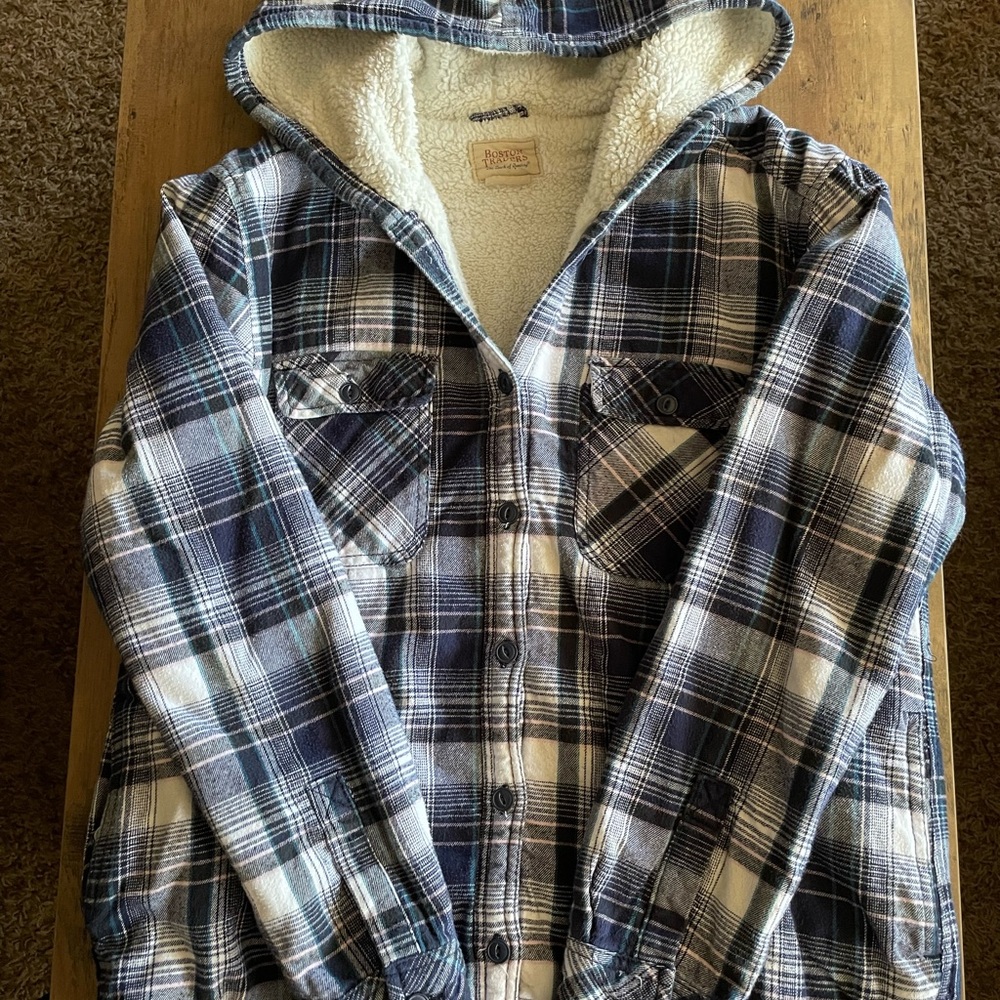 Women’s Boston Traders Sherpa Lined Button-up Hoodie